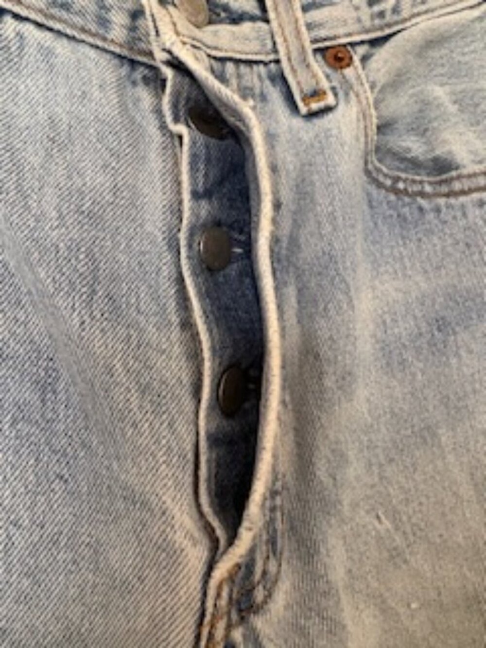 Levi's 501 Vintage-distressed jeans tag sz 28x34  dt June 1980 tag 0680 - Picture 9 of 16